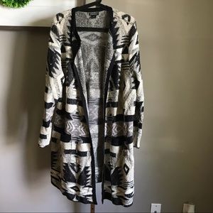 Lucky brand open front knee length poncho 2X